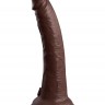 Коричневый фаллоимитатор 7" Silicone Dual Density Cock - 21 см.