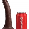 Коричневый фаллоимитатор 7" Silicone Dual Density Cock - 21 см.