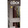 Коричневый фаллоимитатор 7" Silicone Dual Density Cock - 21 см.
