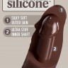 Коричневый фаллоимитатор 7" Silicone Dual Density Cock - 21 см.