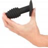 Черная анальная вибропробка Twist Butt Plug - 10,7 см.