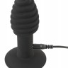 Черная анальная вибропробка Twist Butt Plug - 10,7 см.