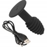 Черная анальная вибропробка Twist Butt Plug - 10,7 см.