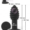 Черная анальная вибропробка Twist Butt Plug - 10,7 см.