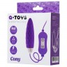Фиолетовое узенькое виброяйцо с пультом управления A-Toys Cony, работающее от USB