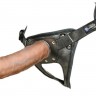 Насадка-фаллоимитатор на кожаных трусиках Harness Ultra Realistic 8" - 20 см.