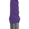 Фиолетовый вибратор Abby G с загнутым кончиком - 18,9 см.
