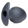 Малая черная анальная пробка Ass Goblet Silicone Hollow Anal Plug Small - 9,53 см.