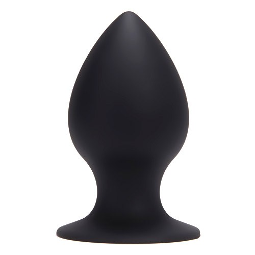 Большая черная анальная втулка среднего размера PLUG MY ASS SILICONE MEDIUM - 10 см.