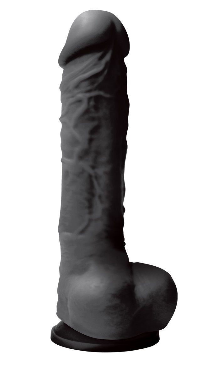 Черный фаллоимитатор Pleasures 5" Dildo - 17,8 см.