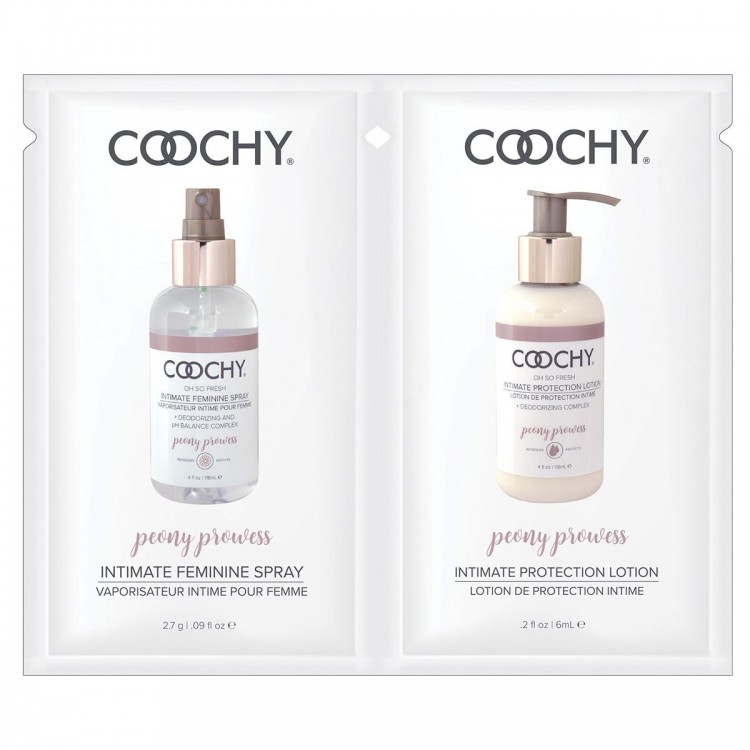 Набор - деликатный спрей и лосьон с эффектом пудры COOCHY PEONY PROWESS - 2,7 гр. и 6 мл.
