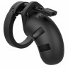 Черный мужской пояс верности Silicone Cock Cage Model 20 Chastity 3.5"