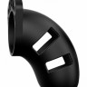 Черный мужской пояс верности Silicone Cock Cage Model 20 Chastity 3.5"