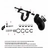 Черный мужской пояс верности Silicone Cock Cage Model 20 Chastity 3.5"