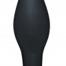 Чёрный анальный стимулятор Silicone Butt Plug Large - 12 см.