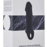 Чёрная насадка с подхватом Stretchy Penis Extension No.33