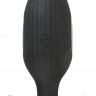Черная анальная втулка с вибрацией и электростимуляцией Vibrating E-Stim Butt Plug - 9,2 см.