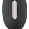 Черная анальная втулка с вибрацией и электростимуляцией Vibrating E-Stim Butt Plug - 9,2 см.