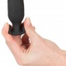 Черная анальная втулка с вибрацией и электростимуляцией Vibrating E-Stim Butt Plug - 9,2 см.