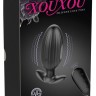 Черная анальная втулка с вибрацией и электростимуляцией Vibrating E-Stim Butt Plug - 9,2 см.