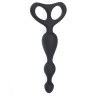 Чёрная анальная цепочка ANAL ANCHOR SILICONE - 16,5 см.