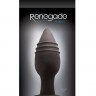 Средняя черная анальная пробка RENEGADE PLUG 4 - 12 см.