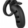 Черный мужской пояс верности Silicone Cock Cage Model 06 Chastity 5.5"