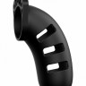 Черный мужской пояс верности Silicone Cock Cage Model 06 Chastity 5.5"