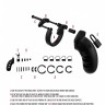 Черный мужской пояс верности Silicone Cock Cage Model 06 Chastity 5.5"