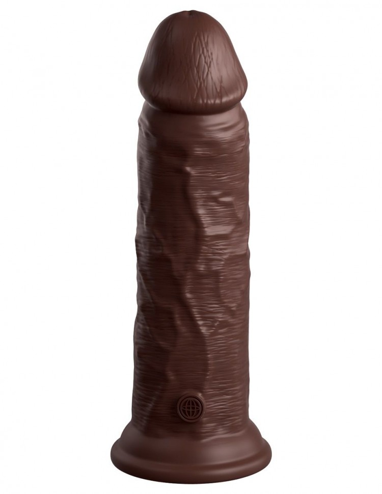 Коричневый фаллоимитатор 8" Silicone Dual Density Cock - 22,8 см.