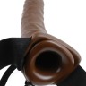 Коричневый полый страпон на ремне 8" Hollow Strap-On - 20,5 см.