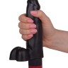 Чёрный вибратор-реалистик - 16,6 см.