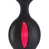 Чёрно-малиновые анальные шарики B Balls Duo - 12,5 см.