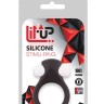 Чёрное эрекционное виброкольцо LIT-UP SILICONE STIMU RING 2 BLACK