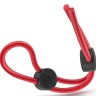 Красное силиконовое лассо на пенис с двумя утяжками Silicone Double Loop Cock Ring