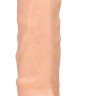 Телесный фаллоимитатор Silicone Dildo With Balls - 17,8 см.