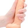Телесный фаллоимитатор Silicone Dildo With Balls - 17,8 см.