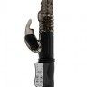 Дымчатый вибратор Vibrating Rabbit с клиторальным отростком - 22 см.
