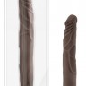 Коричневый двусторонний фаллоимитатор 14 Inch Double Dildo - 35 см.
