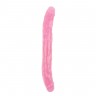 Розовый двусторонний фаллоимитатор 12.8 Inch Dildo - 32,5 см.