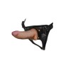 Насадка-фаллоимитатор на кожаных трусиках Harness Ultra Realistic 6" - 16 см.