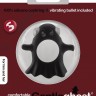 Чёрное эрекционное виброкольцо Gentle Ghost Cockring в виде привидения