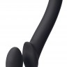 Черный безремневой страпон Silicone Bendable Strap-On L