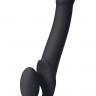 Черный безремневой страпон Silicone Bendable Strap-On L