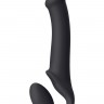 Черный безремневой страпон Silicone Bendable Strap-On L