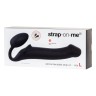 Черный безремневой страпон Silicone Bendable Strap-On L