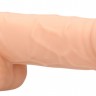 Телесный фаллоимитатор Silicone Dildo With Balls - 21,6 см.