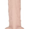 Телесный фаллоимитатор на присоске Silicone Dildo - 18 см.