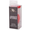 Красная анальная втулка с малиновым кристаллом - 7,3 см.