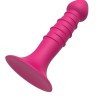 Розовая анальная пробка-фаллос SPIRAL PLUG - 13,5 см.